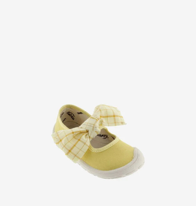 Victoria Barefoot BAILARINA LONA Amarelo com Laço