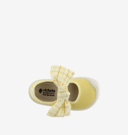 Victoria Barefoot BAILARINA LONA Amarelo com Laço
