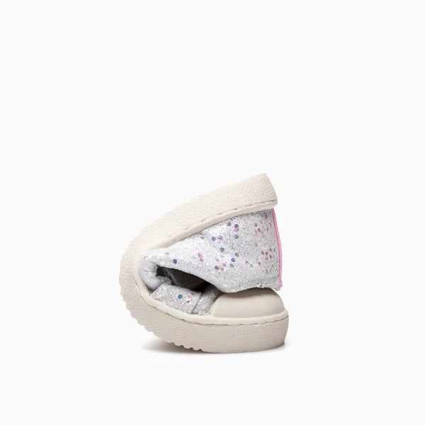 Pablosky Barefoot Sapatilha Lona Glitter Prata