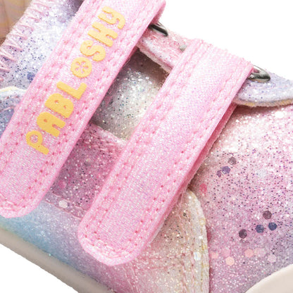 Pablosky Barefoot Sapatilha Lona Glitter Rainbow