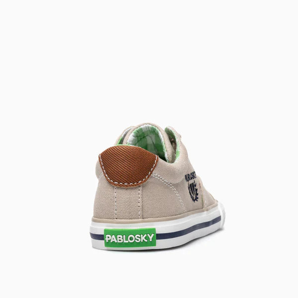 Pablosky Barefoot Sapatilha Lona Bege