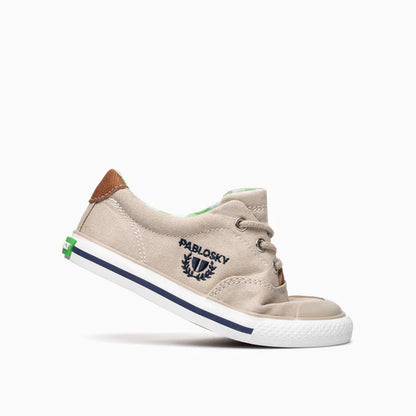 Pablosky Barefoot Sapatilha Lona Bege