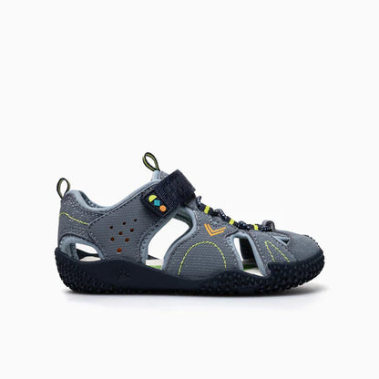 Pablosky Barefoot Sandália Steel Blue/ Orange - 985810