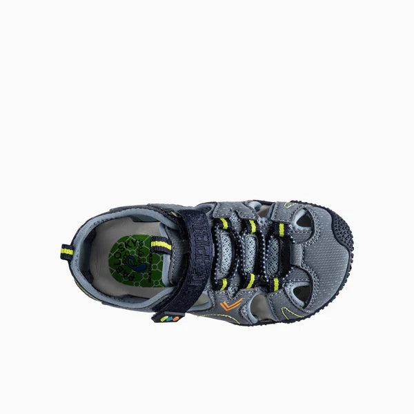 Pablosky Barefoot Sandália Steel Blue/ Orange - 985810