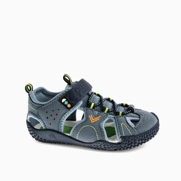 Pablosky Barefoot Sandália Steel Blue/ Orange - 985810