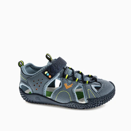 Pablosky Barefoot Sandália Steel Blue/ Orange - 985810