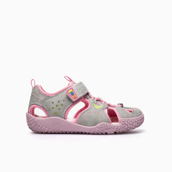 Pablosky Barefoot Sandália Grey/Pink - 985855
