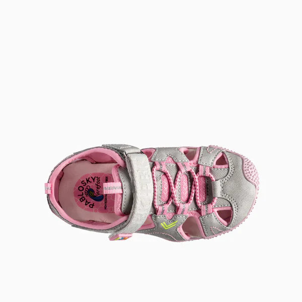 Pablosky Barefoot Sandália Grey/Pink - 985855