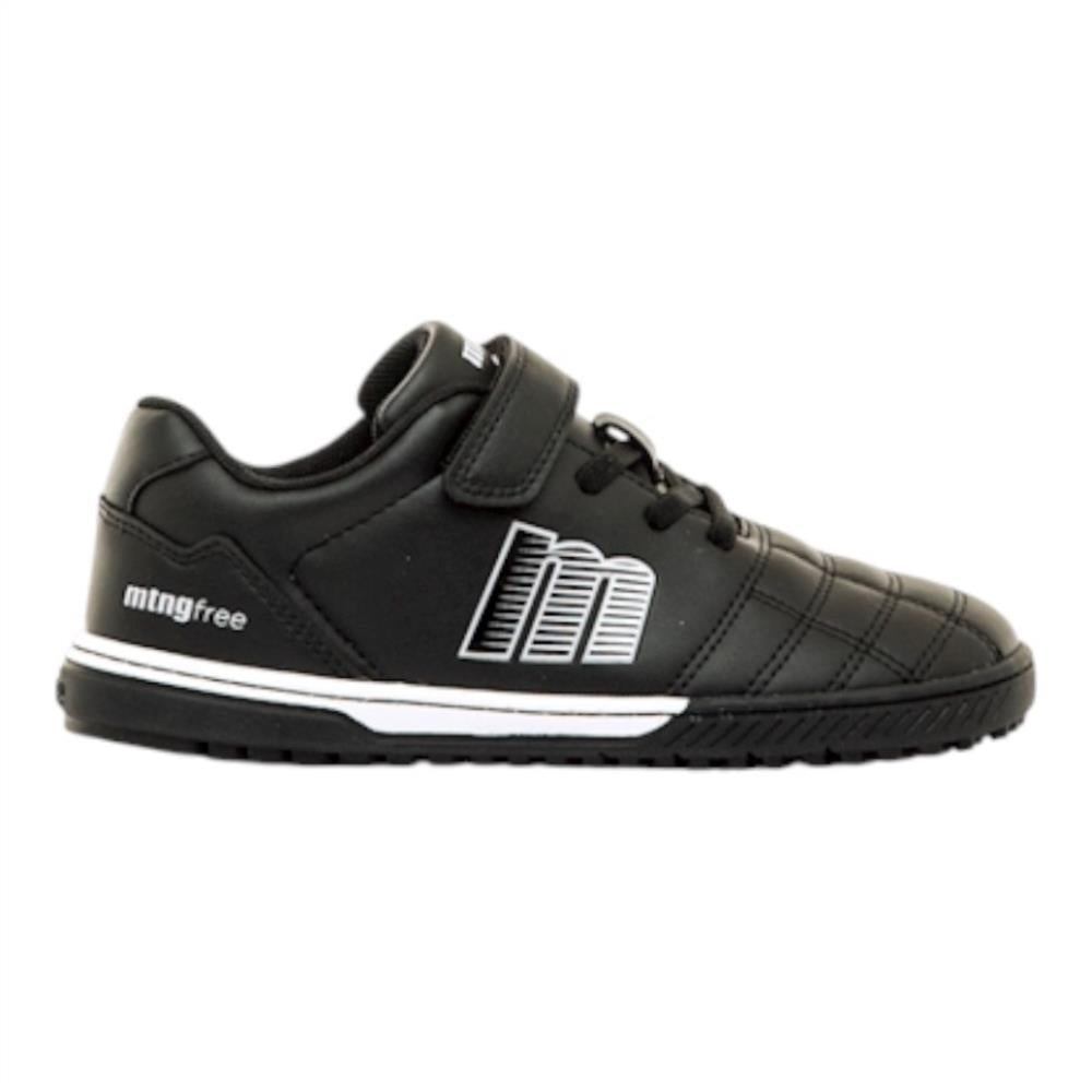Sapatilhas desportivas pretas Mustang estilo barefoot para criança com fecho de velcro