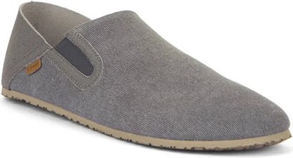 Sapato Froddo Barefoot Slip-On Flexy Grey, vista lateral, cor cinza, sola fina e flexível Vibram.
